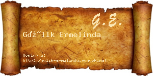 Gálik Ermelinda névjegykártya